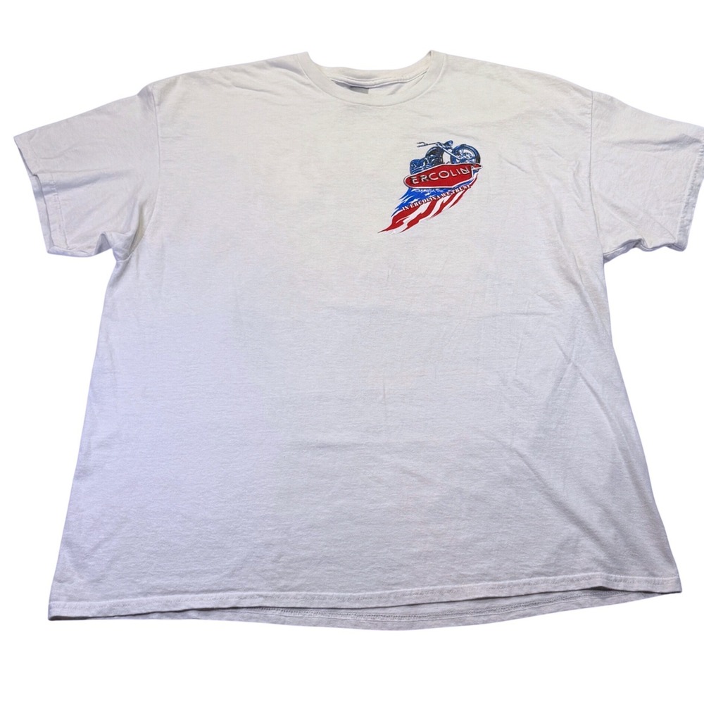 Ercolina CML USA Motorcycle Hot Rod Graphic T-Shirt Mens 2XL 1131C4